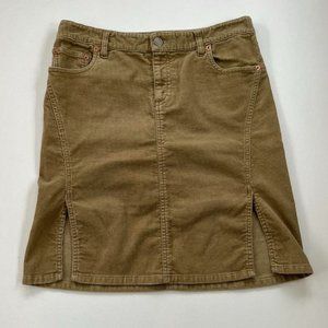 y2k low rise khaki corduroy skirt